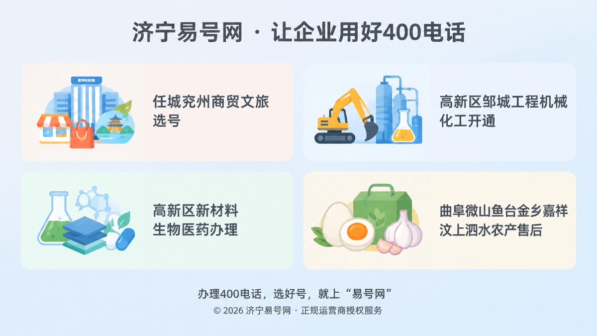 济宁易号网400电话办理流程