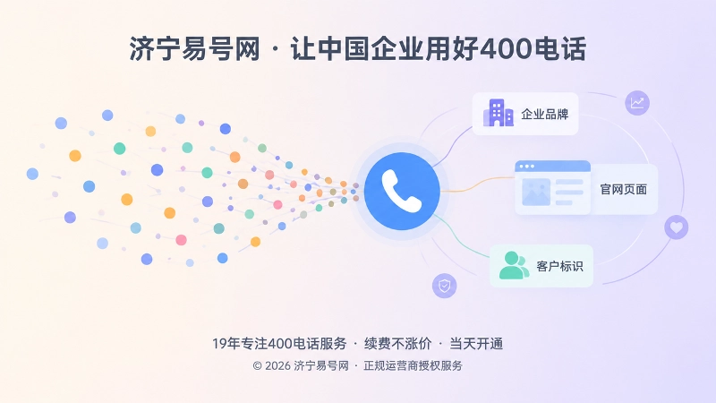 400电话沉淀为企业品牌资产的抽象示意图