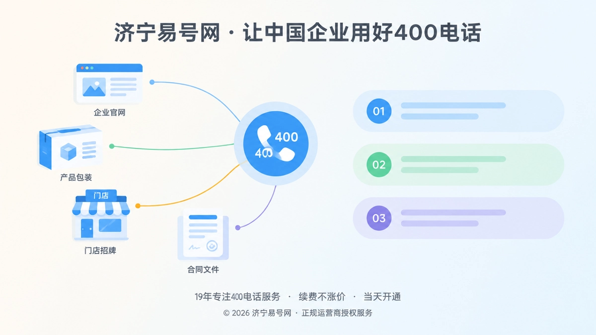 济宁易号网400电话企业通信资产示意图